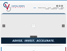 Tablet Screenshot of capitalsportsventures.com